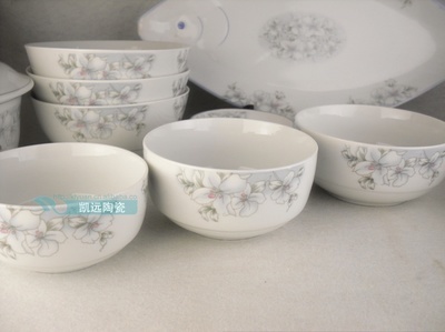 【廠家直銷 4.5/5/5.5韓式碗 木蘭花 碗 陶瓷餐具】價格,廠家,圖片,碗、碟、盤,昆明市凱遠日用陶瓷玻璃器皿直銷部-