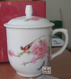 供應粉彩花鳥茶杯,手工貼花陶瓷茶杯 高新區鑫騰陶瓷經營部 陶瓷工藝品,陶瓷日用品