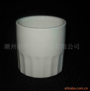 條紋直身杯 白地 中溫強化瓷